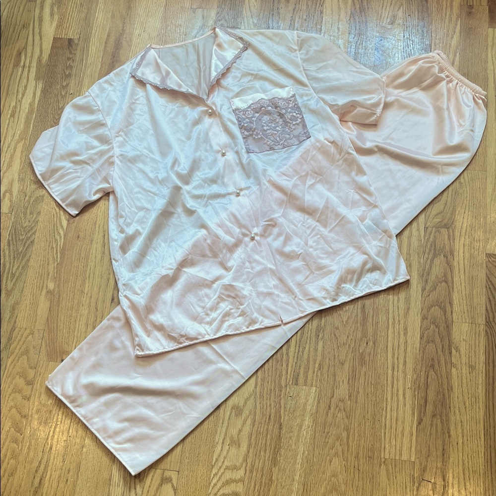 Silky Pink Pajama Set - Colesce Collection - Size M